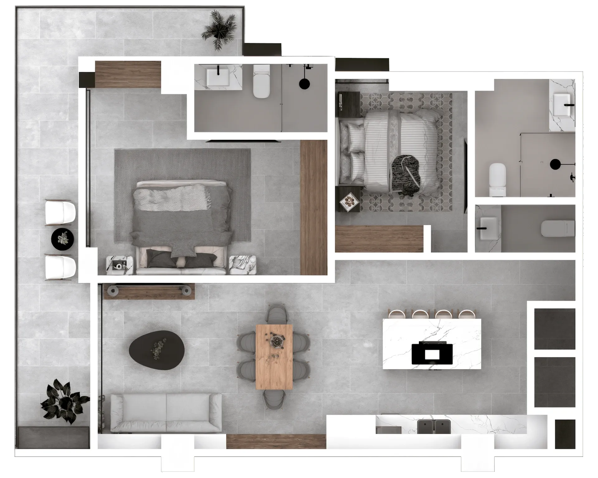 Isométrico Departamento 501 - MCS Fluvial