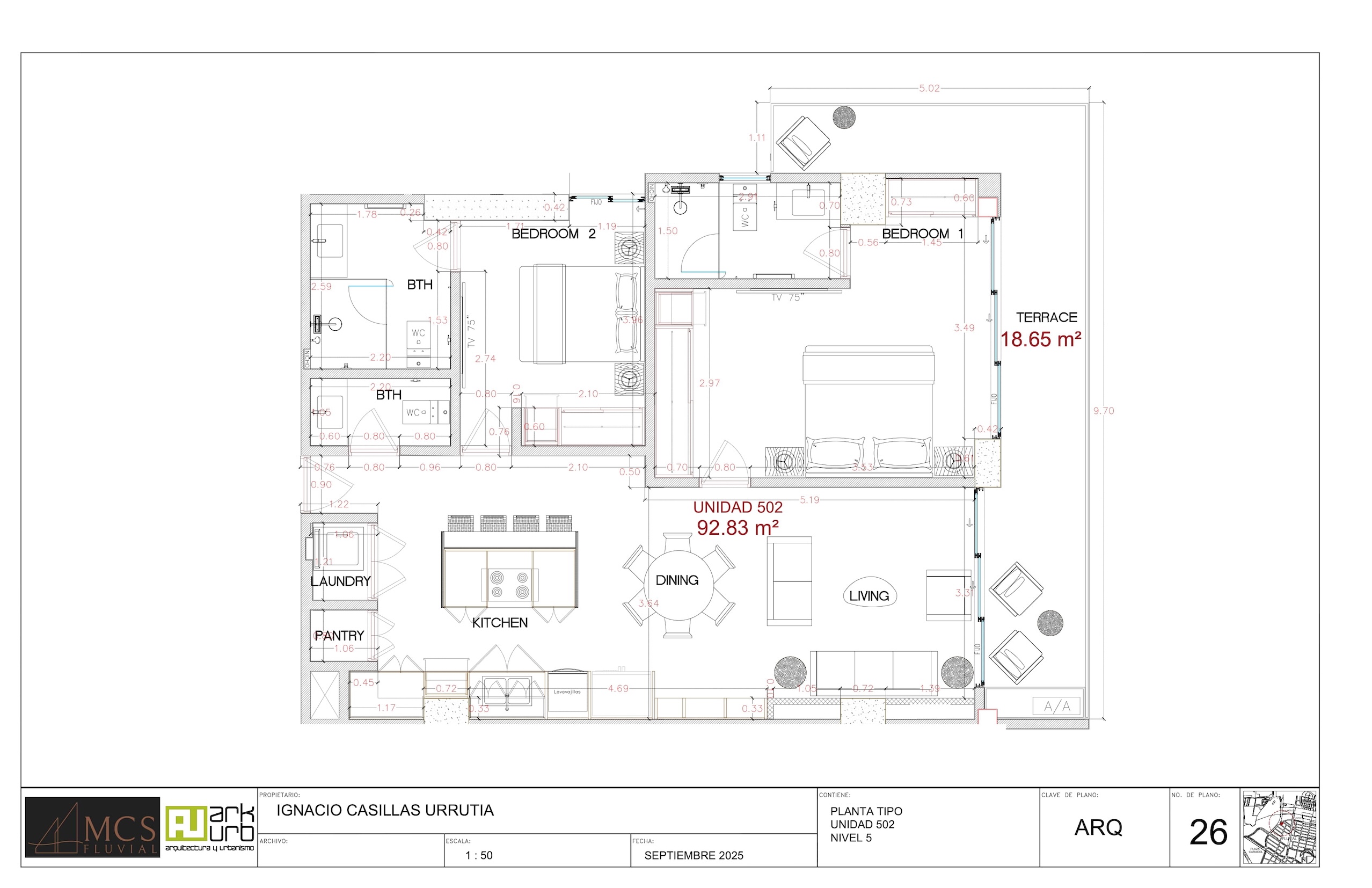 Planos Departamento 502 - MCS Fluvial